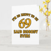 69 Jahre Alte Geburtstagsdesigns Karte (Gelbe Blume)