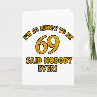 69 Jahre Alte Geburtstagsdesigns Karte