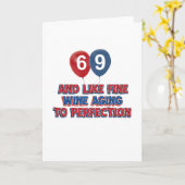 69 Jahre alte Geburtstagsgeschenke Karte (Gelbe Blume)