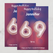 69 Jahre alte Happy Birthday Card (Vorne/Hinten)