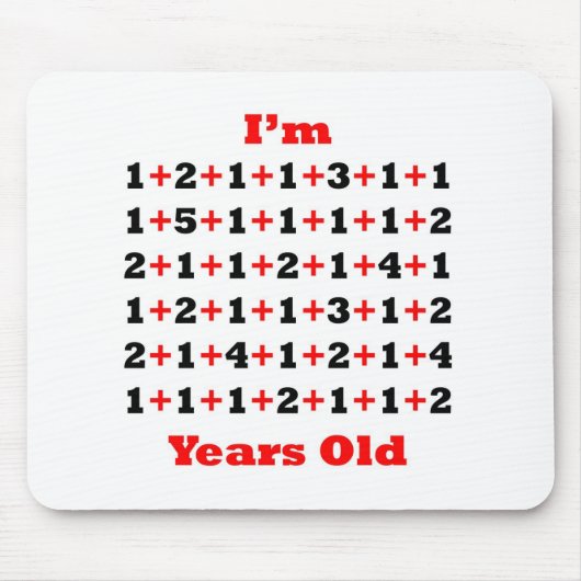 69 Jahre alte Schwarz-Rot- Mousepad (Vorne)