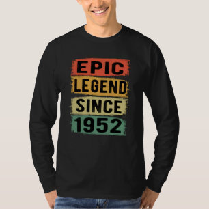 69 Jahre alter Tag 1952 Epische Legende 70. Geburt T-Shirt