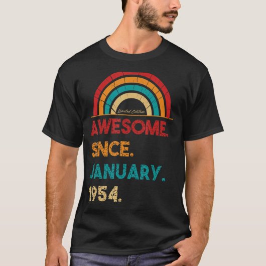 69 Jahre Phantastisch seit Januar 1954 69. Geburts T-Shirt (Vorderseite)