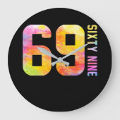 69-jähriges neunundsechzig große wanduhr (Vorderseite)