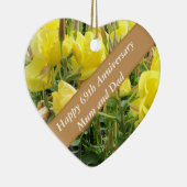 69. Jubiläum Editable Abend Primrose Keramik Ornament (Rechts)