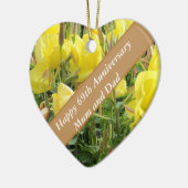 69. Jubiläum Editable Abend Primrose Keramik Ornament (Links)