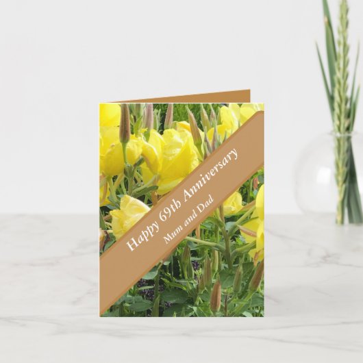 69. Jubiläum Editable Card Karte (Vorderseite)