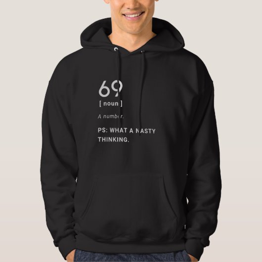 69 lustige Definition Hoodie (Vorderseite)