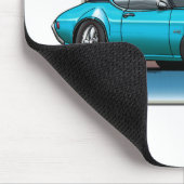 69 Macheten-aquamarines Blau Mousepad (Ecke)