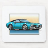 69 Macheten-aquamarines Blau Mousepad (Vorne)