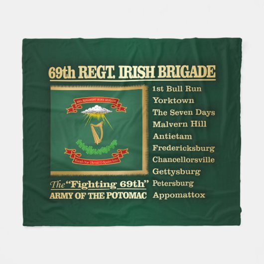 69. Regiment, Irish Brigade (BH) Fleecedecke (Vorderseite (Horizontal))