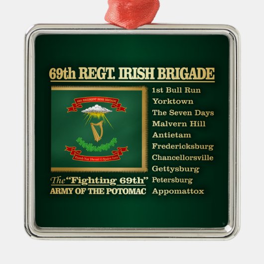 69. Regiment, Irish Brigade (BH) Ornament Aus Metall (Vorne)