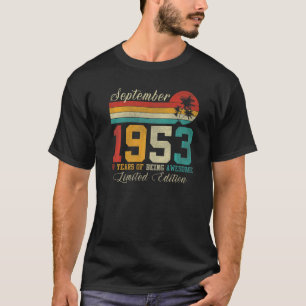 69. September Vintag 1953 69. Geburtstag T-Shirt
