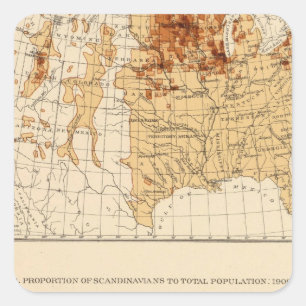 69 Skandinavier 1900 Quadratischer Aufkleber