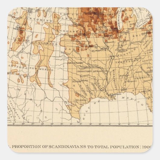 69 Skandinavier 1900 Quadratischer Aufkleber (Vorderseite)