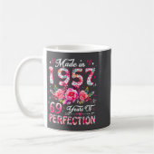 69 Year Old Made In 1957 Floral 69th Birthday Wome Kaffeetasse (Links)