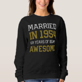 69th Anniversary for Men Married In 1954 Couples H Sweatshirt (Vorderseite)