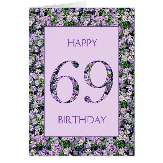 69th Birthday Purple Daisies (Vorne)