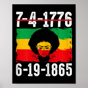 6-19-1865 Monat der schwarzen Geschichte Afrikas 1 Poster