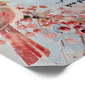 6 24-26 Lord Bless You Red Bird & Berries Poster (Ecke)