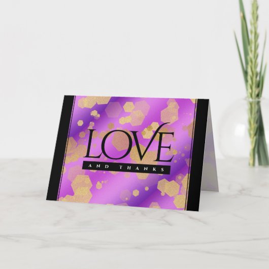 6. 33. 47. 48. Geburtstag von Amethyst Dankeskarte (Vorderseite)