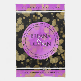 6. 33. 47. 48. Geburtstag von Amethyst Geschirrtuch