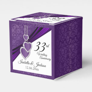 6. / 33. / 47. Amethyst-Hochzeitsjubiläum Geschenkschachtel