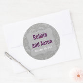 6 - 3" Bevorzugen Sticker Modernes Grau Damask Spi (Umschlag)