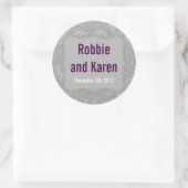 6 - 3" Bevorzugen Sticker Modernes Grau Damask Spi (Tasche)