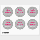 6 - 3" Bevorzugen Sticker Modernes Grau Damask Spi (Blatt)