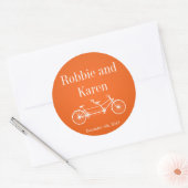 6 - 3" Bevorzugen Stickers Whimsical Orange Doppel (Umschlag)