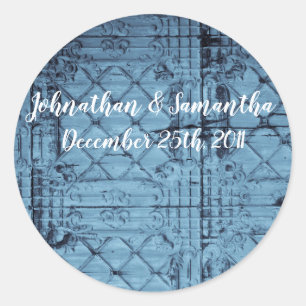 6 - 3" Bevorzugen von Aufklebern Rustikale Zinndec Runder Aufkleber