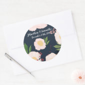 6 - 3" Bevorzugen von Stickers White Floral Blume  (Umschlag)