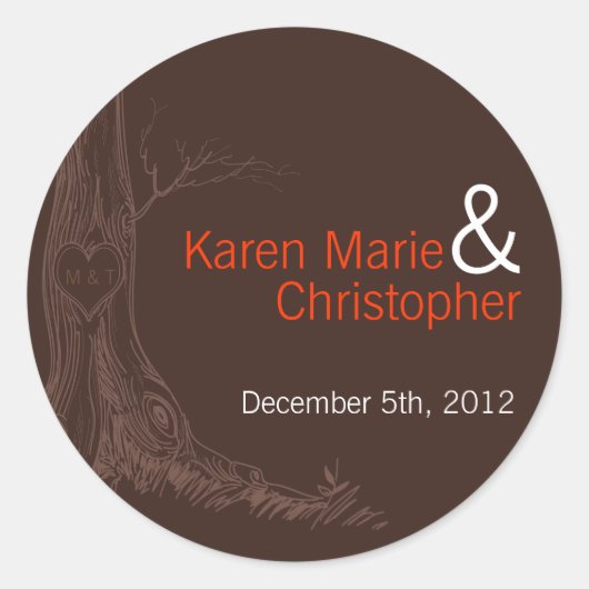 6 - 3" Bevorzugte Aufkleber fallen Baum erste Carv (Vorderseite)