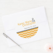 6 - 3" Bevorzugung Aufkleber Gelbgraue Zickzack Na (Umschlag)