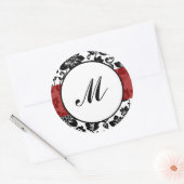 6 - 3" Bevorzugung Sticker Schwarz Geblüht Roter S (Umschlag)