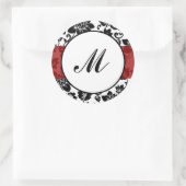 6 - 3" Bevorzugung Sticker Schwarz Geblüht Roter S (Tasche)