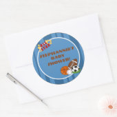 6 - 3" Bevorzugung Stickers All-Star Blue (Umschlag)