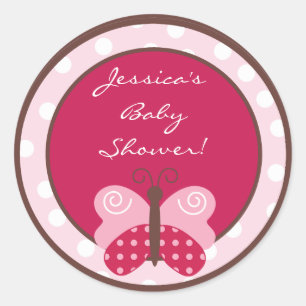 6 - 3" Bevorzugung Stickers Berry Garden Butterfly