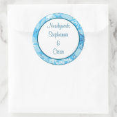 6 - 3" Bevorzugung Stickers Blue Tree / Schneefloc (Tasche)