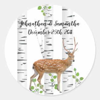 6 - 3" Bevorzugung Stickers Deer Doe Woodland Buck