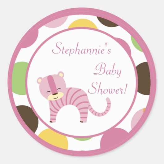 6 - 3" Bevorzugung Stickers Jungle Queen Tiger Saf (Vorderseite)