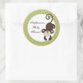 6 - 3" Bevorzugung Stickers Monkey Time Zoo Tier (Tasche)