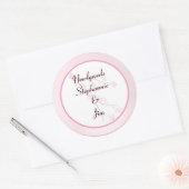 6 - 3" Bevorzugung Stickers Pink Cherry Blossom (Umschlag)