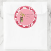 6 - 3" Bevorzugung Stickers Pink Hawaiian Luau Tro (Tasche)