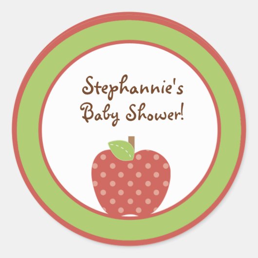 6 - 3" Bevorzugung Stickers Red Barn Farm Apple (Vorderseite)