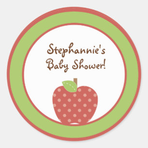 6 - 3" Bevorzugung Stickers Red Barn Farm Apple