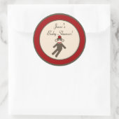 6 - 3" Bevorzugung Stickers Red Sock Affen (Tasche)