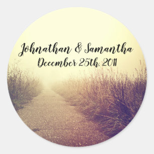 6 - 3" Bevorzugung Stickers Sunrise Pathway Pat