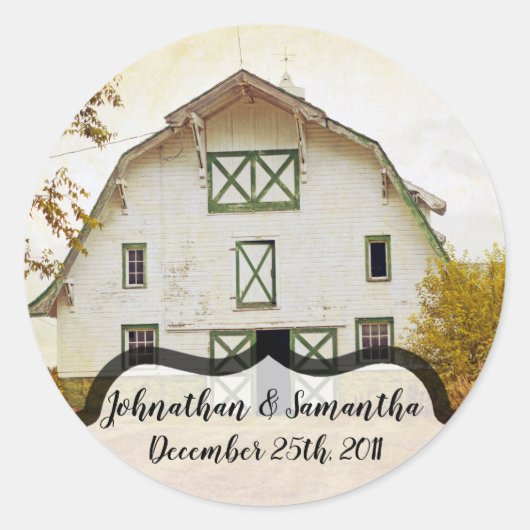 6 - 3" Bevorzugung Stickers Sunset Barn Land Rusti (Vorderseite)